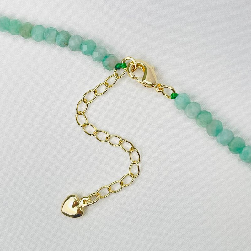 Радуга Самоцветов Колье из зеленого Берилла и Жемчуга