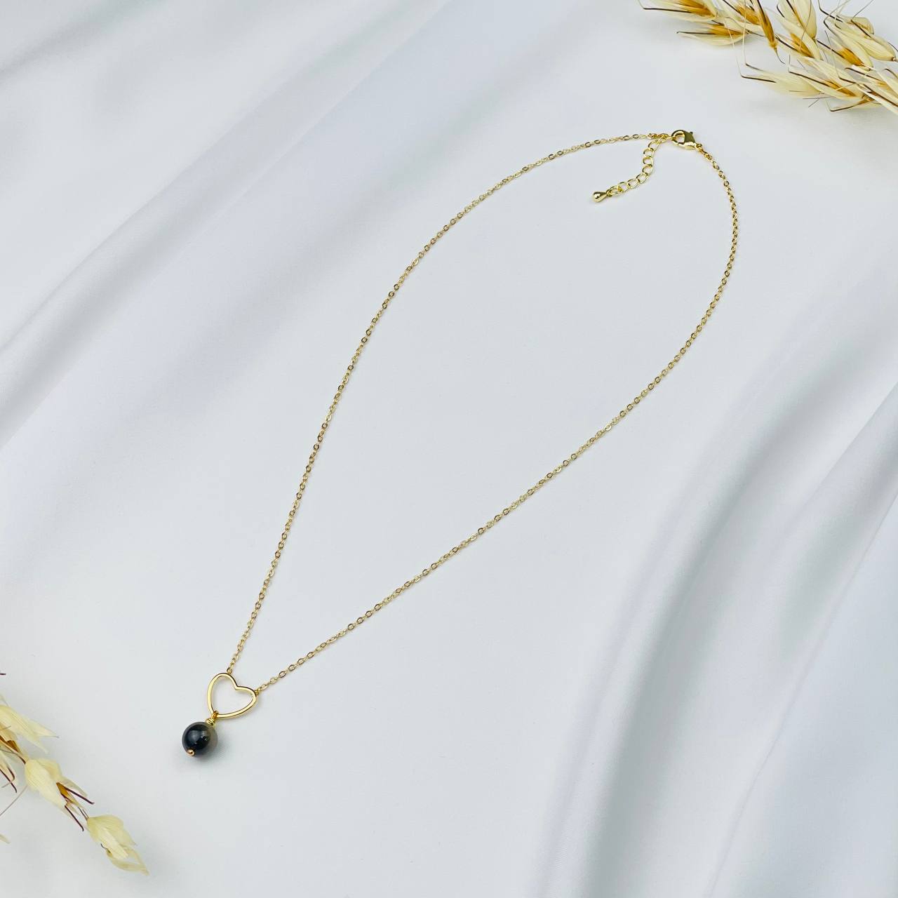 Радуга Самоцветов Кулон на цепочке из Обсидиана