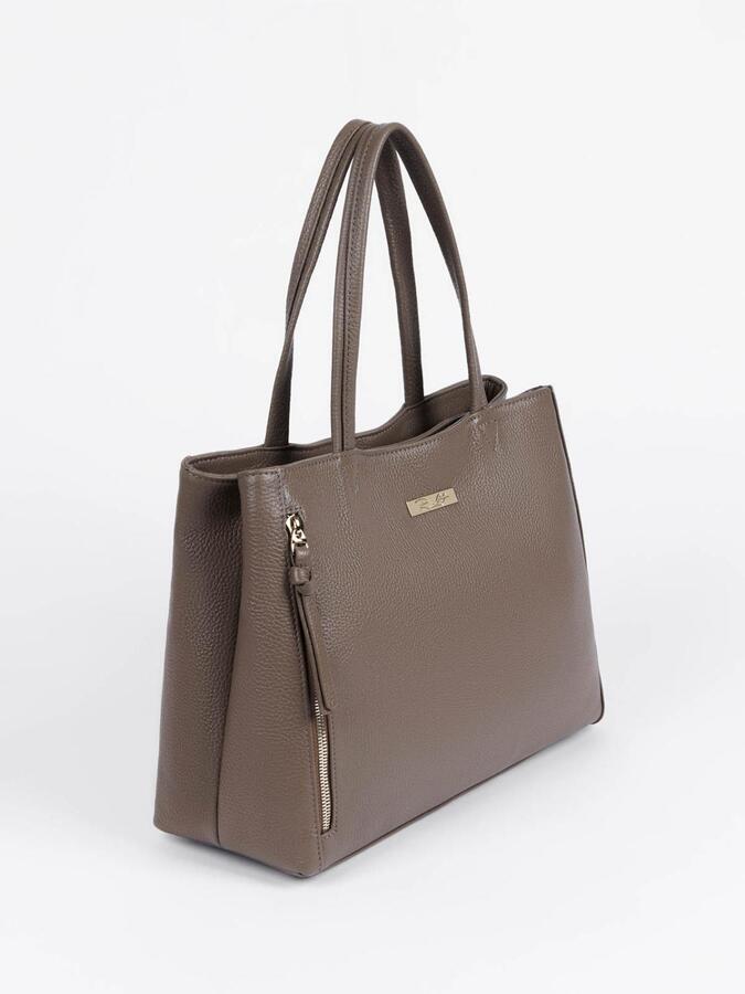 Сумка: Женская кожаная сумка Richet 2488LG 612 Тауп