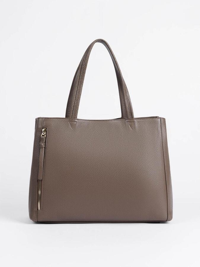 Сумка: Женская кожаная сумка Richet 2488LG 612 Тауп