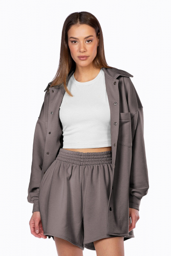 Рубашка EZANNA, 1104478 W1Rb220F3 Мокрый асфальт
