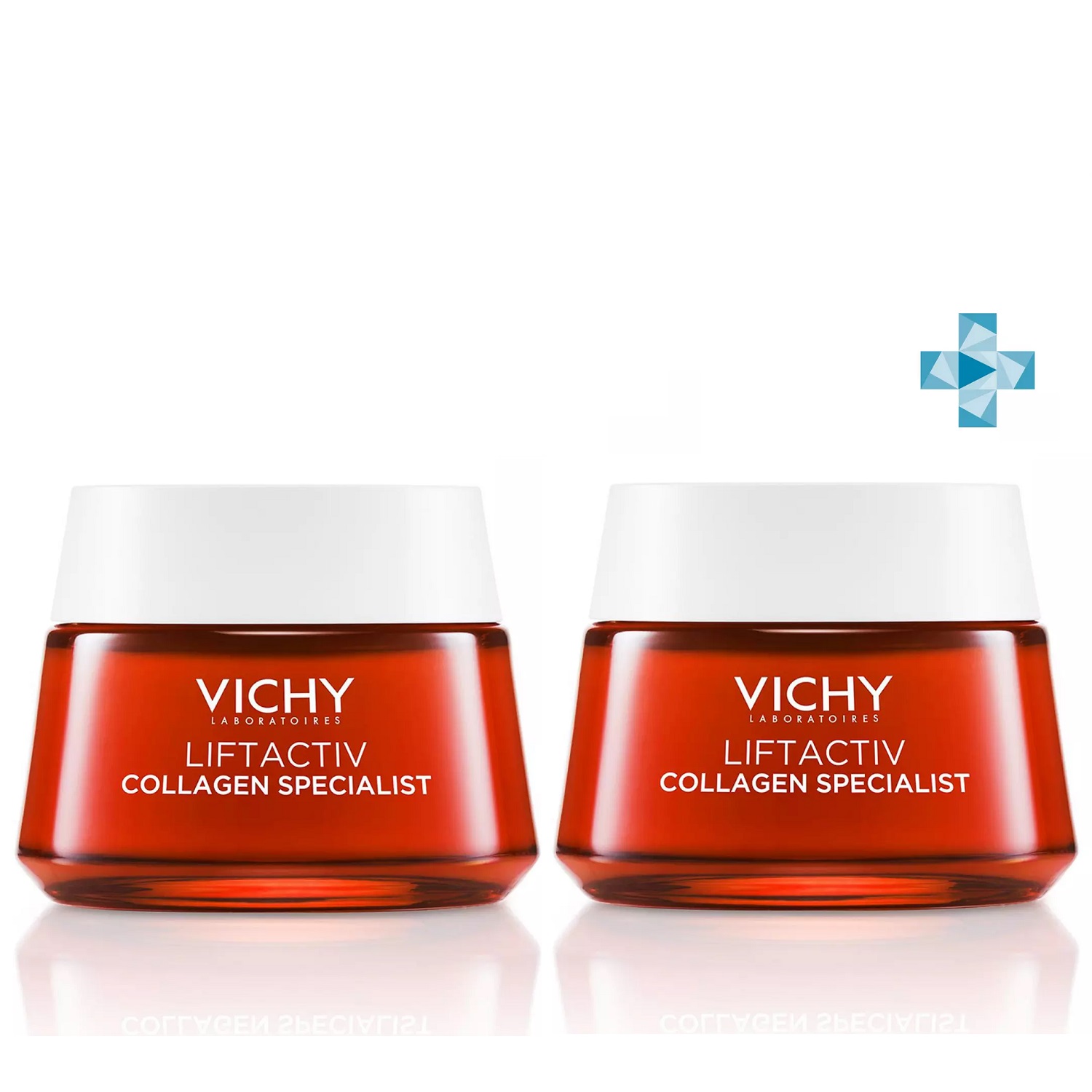 VICHY Антивозрастной дневной крем для лица, активирующий выработку коллагена Liftactiv, 50 мл х 2 шт