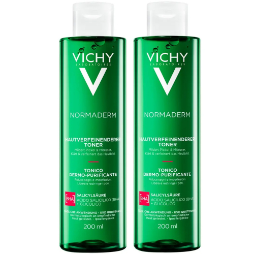 VICHY  Очищающий лосьон для сужения пор для проблемной кожи Normaderm, 200 мл х 2 шт