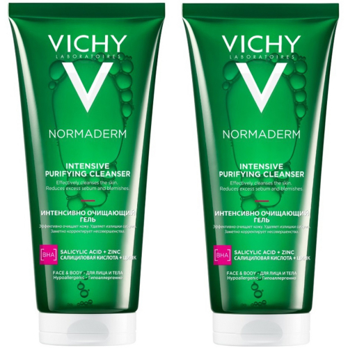 VICHY Интенсивно очищающий гель для проблемной кожи Normaderm, 200 мл х 2 шт