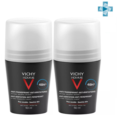 VICHY Дезодорант для чувствительной кожи, 50 мл х 2 шт
