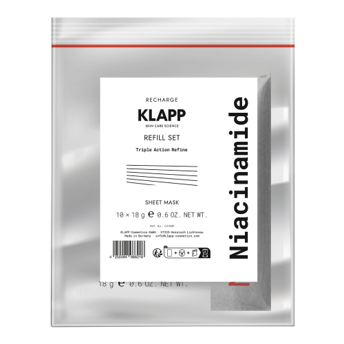 KLAPP Маска для лица Niacinamide Sheet Masken, 10 шт