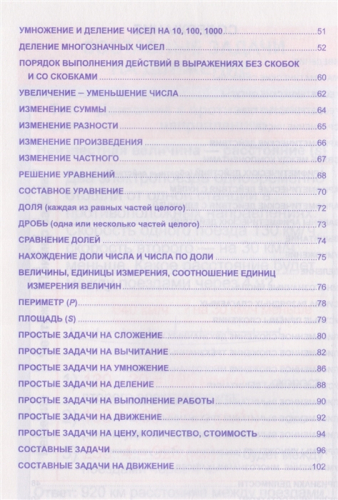 Курс начальной школы в таблицах.МАТЕМАТИКА