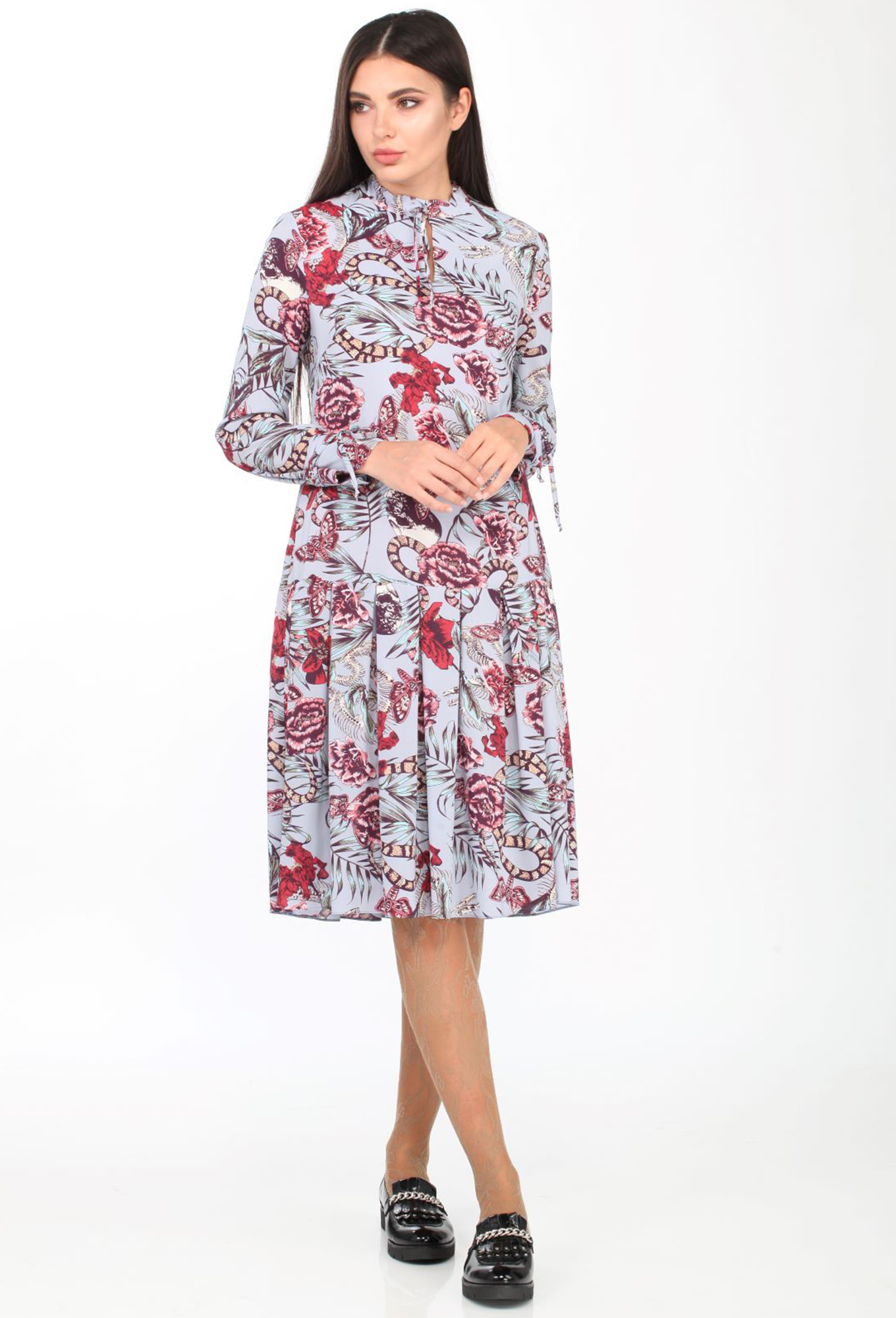 ст. цена2099руб.! Платье Elletto 1718 голубой цветы