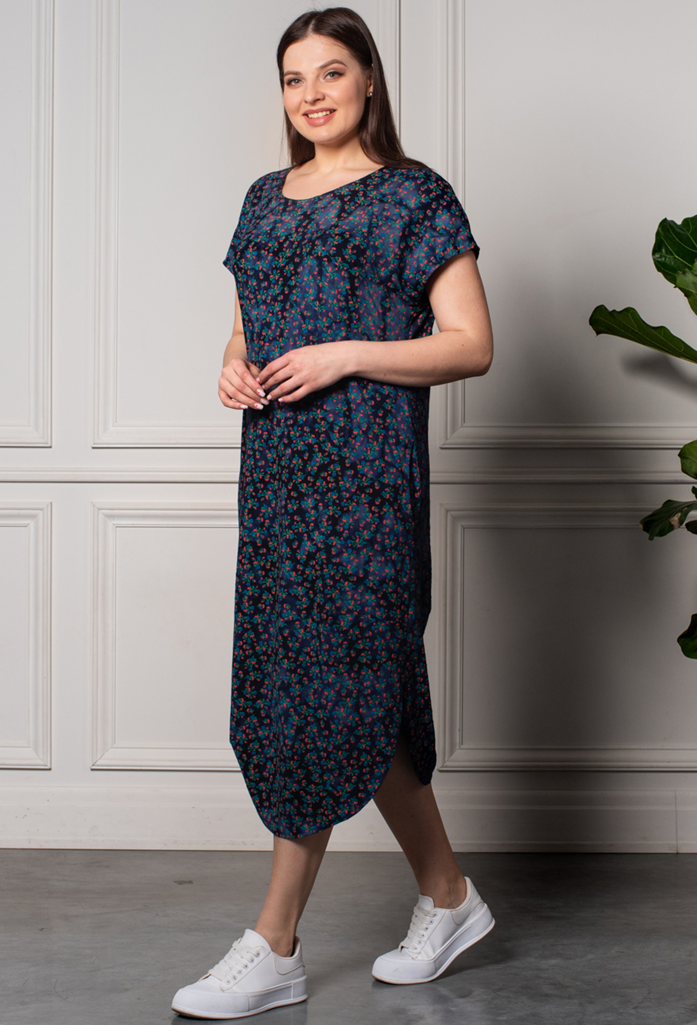 ст. цена1799руб.! Платье Amelia Lux 3568 синий цветы