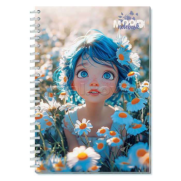 Записная книжка на гребне А5, 7БЦ, 60л.
