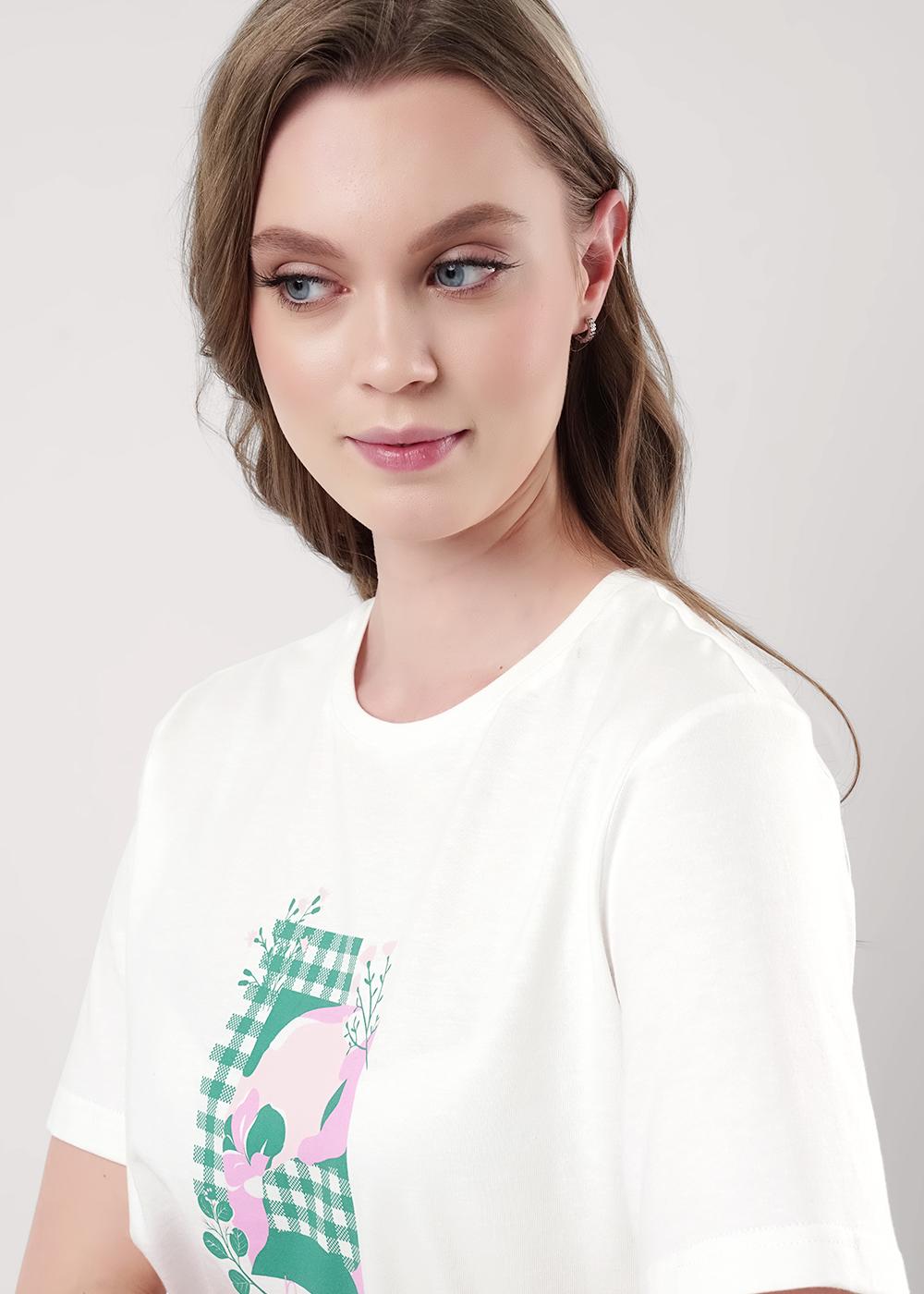 Ст.цена 1090р CLE LP25-968 Пижама женская LP25-968 молочный/св.зелёный