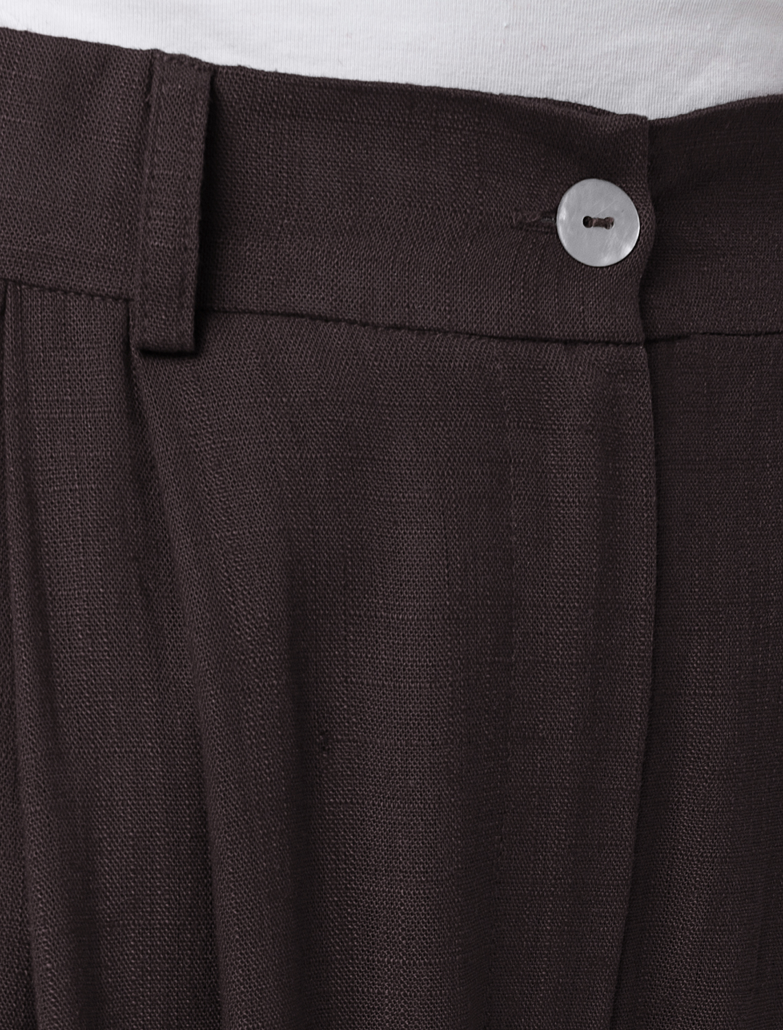 Свободные брюки изо льна с вискозой D24.222 черный