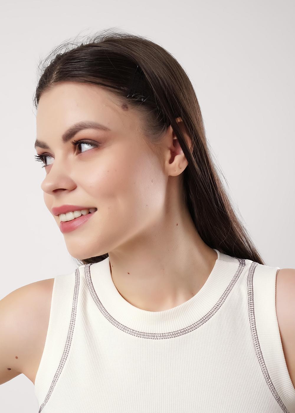 Ст.цена 550р CLE LM25-1159/1 Майка женская для дома LM25-1159/1 молочный