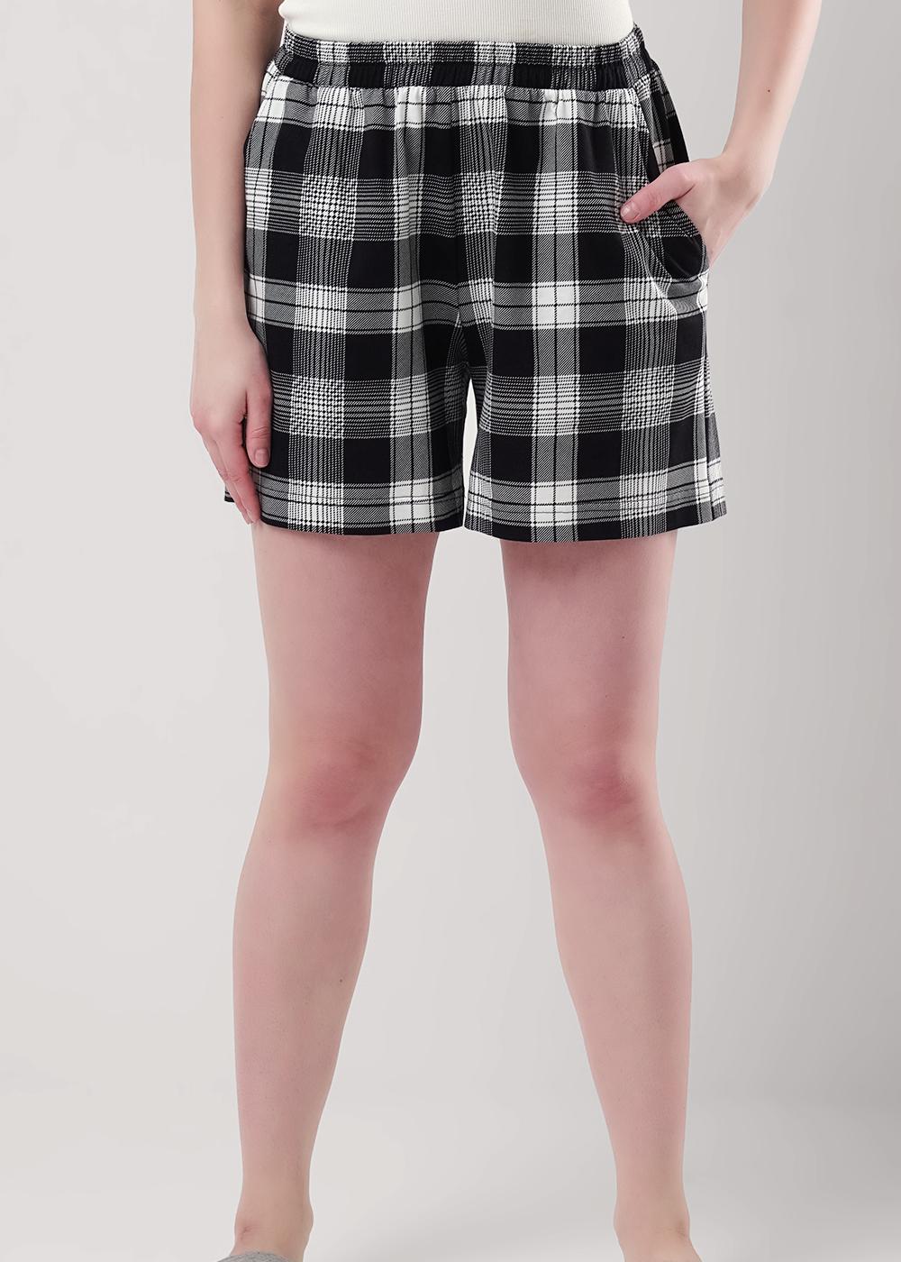 Ст.цена 690р CLE LSH25-968 Шорты женские для дома LSH25-968 чёрный/молочный