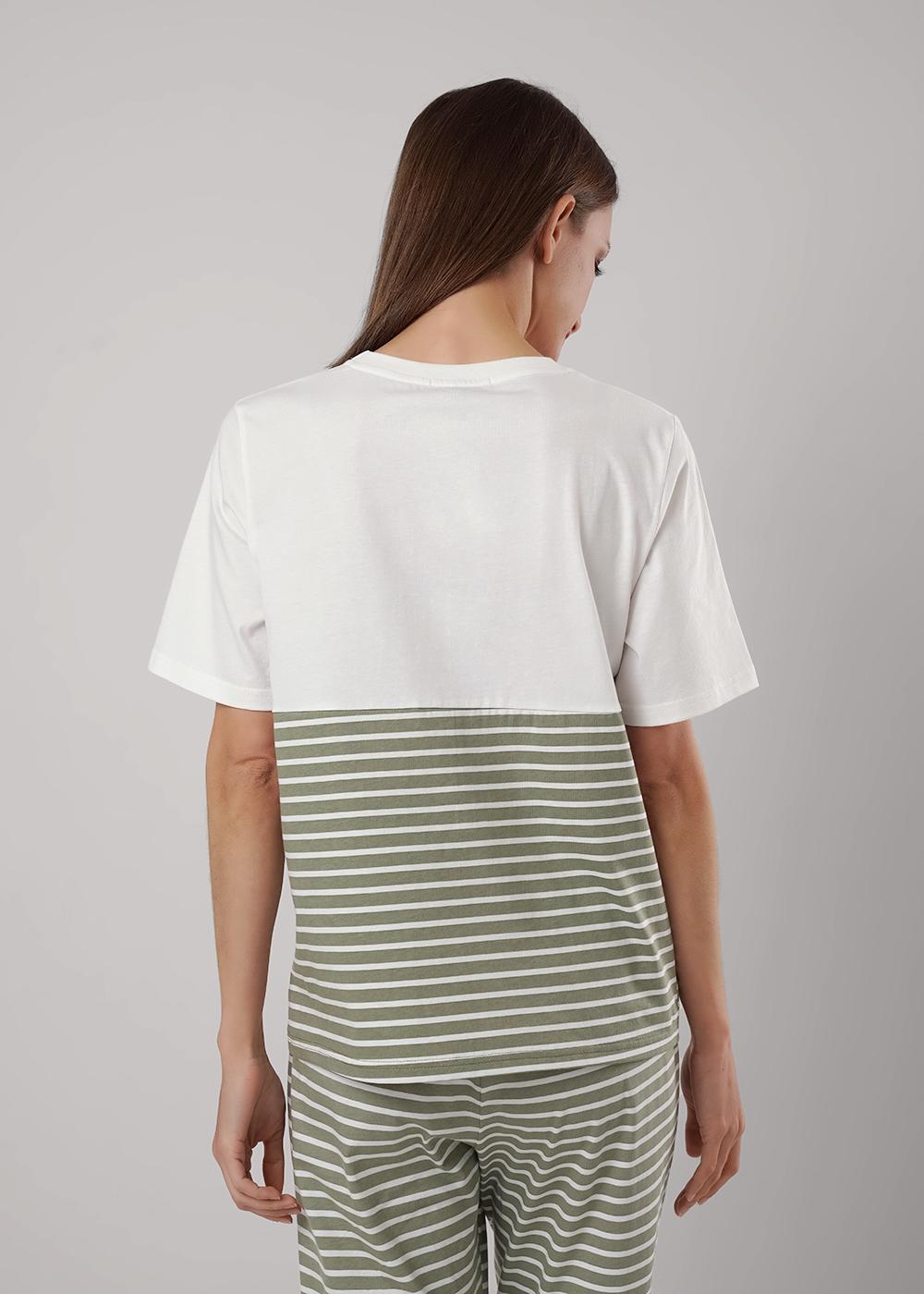 Ст.цена 1750р CLE LP25-1153/1 Пижама женская LP25-1153/1 молочный/хаки