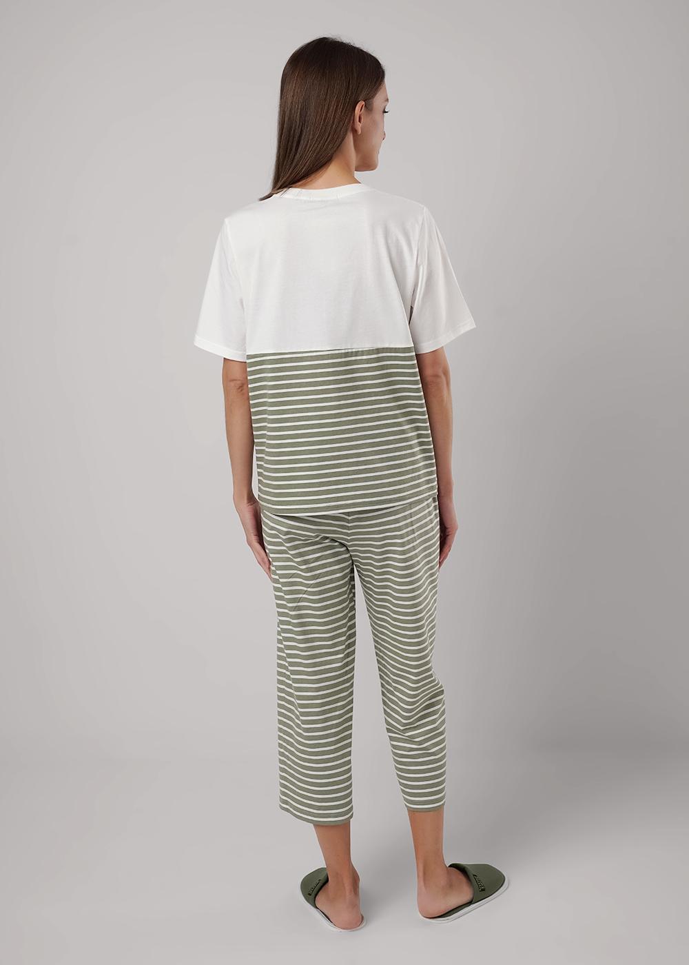 Ст.цена 1750р CLE LP25-1153/1 Пижама женская LP25-1153/1 молочный/хаки