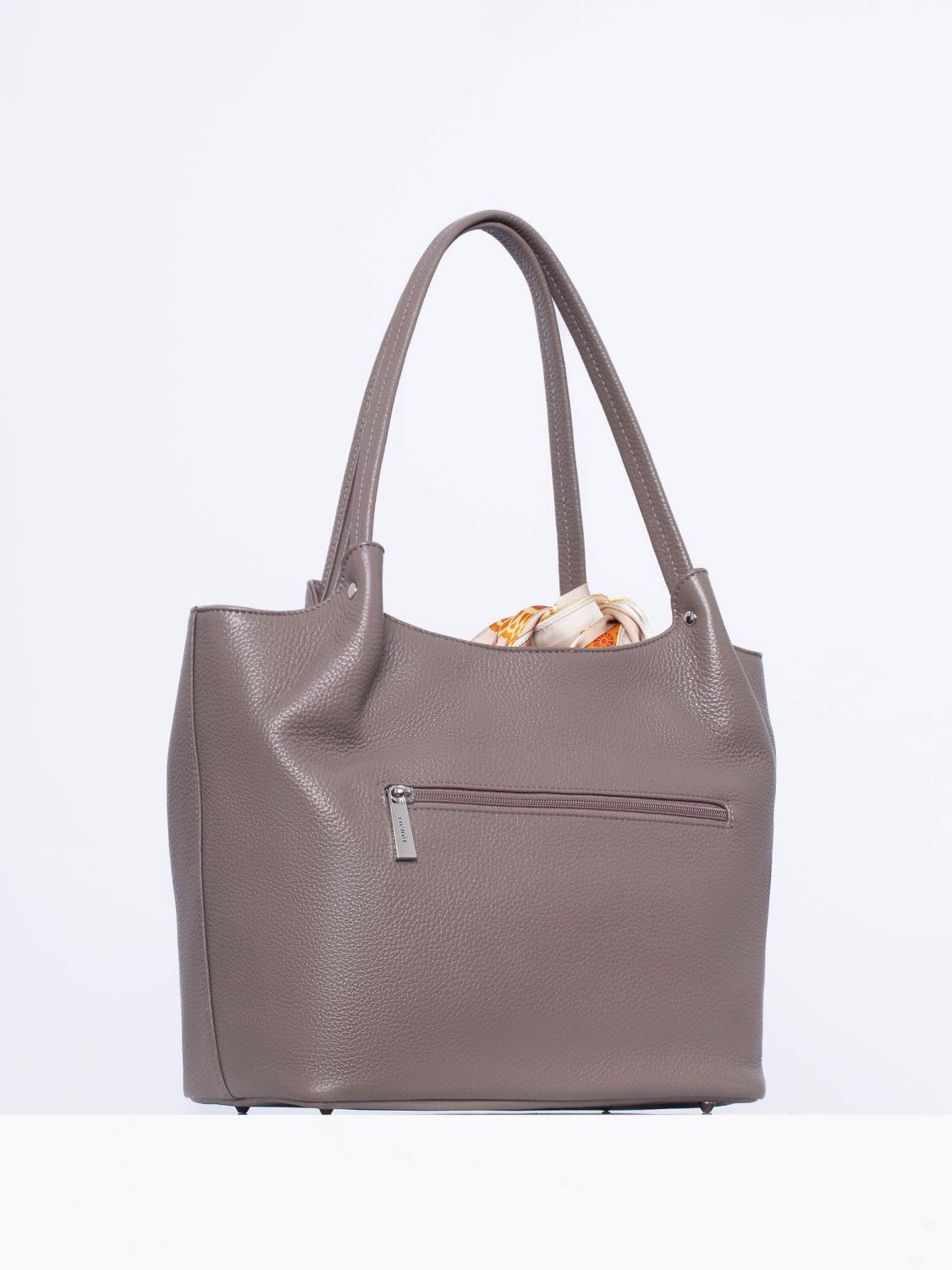 Сумка: Женская кожаная сумка Richet 2990LN 612 Тауп