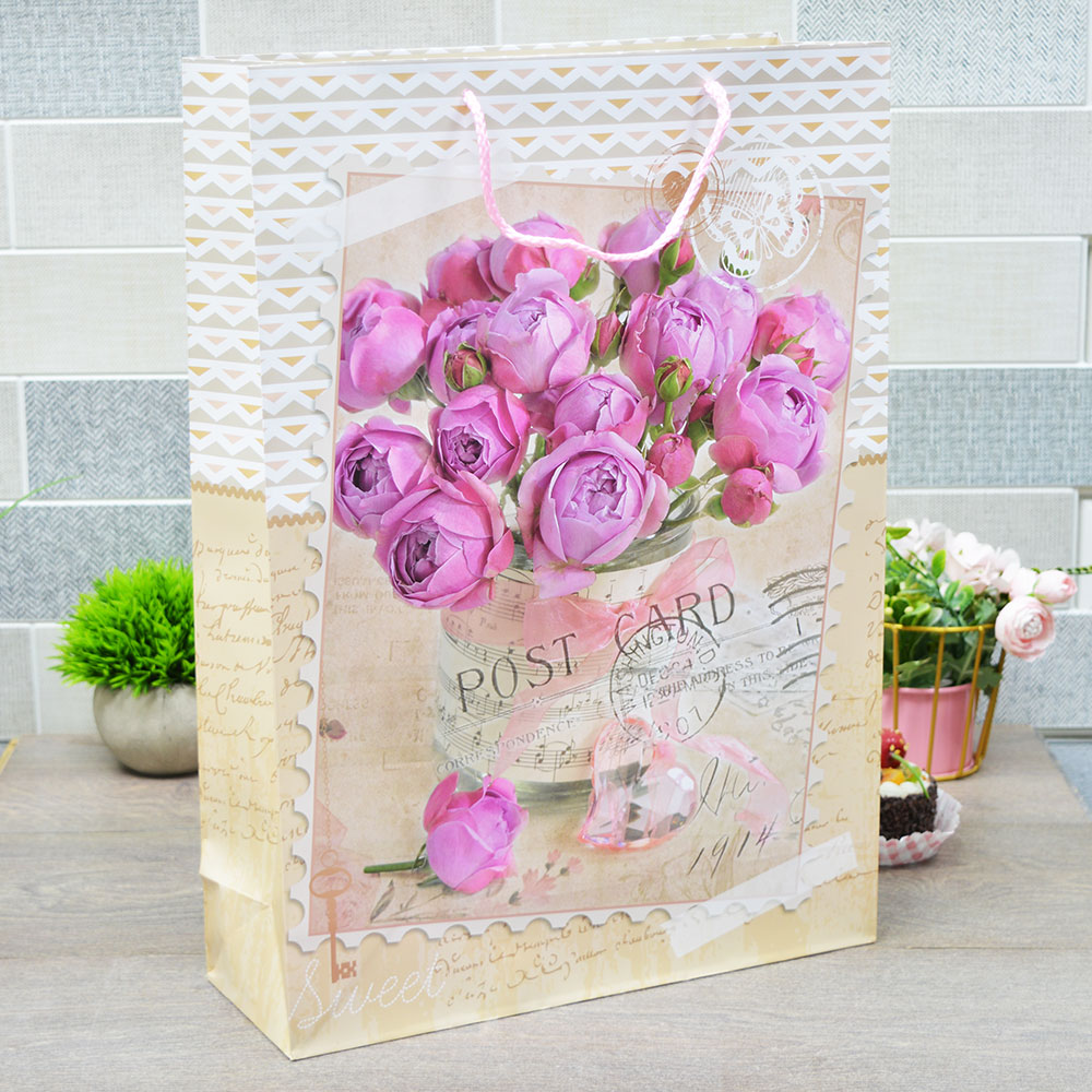 Пакет бумажный 32*45*11см с ручками матовый