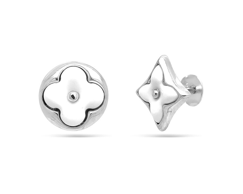 Серьги из серебра оникс, МЦВ2048-1б