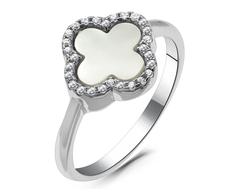 Кольцо из серебра перламутр, ТВЛ-6