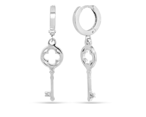 Серьги из серебра без вставки, Ю-21042р