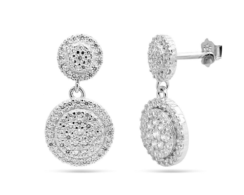 Серьги из серебра куб.циркон., МЦВ86