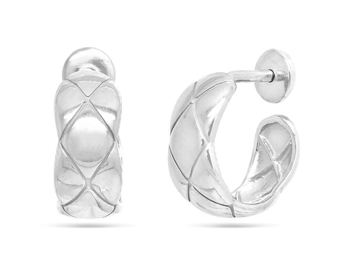Серьги из серебра без вставки, Ю-25022р