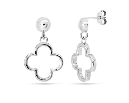 Серьги из серебра без вставки, МЦВА224
