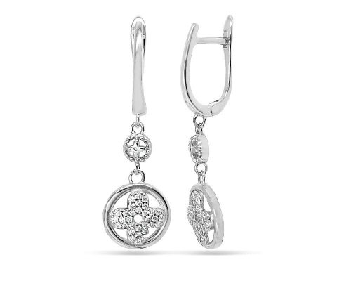 Серьги из серебра куб.циркон., МЦВА225