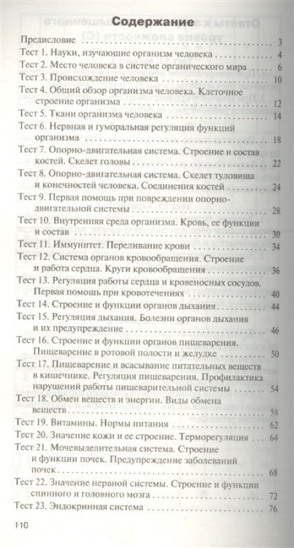 КИМ Биология 8 кл. ФГОС