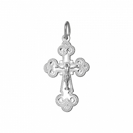 142.55 крест из серебра штампованный белый