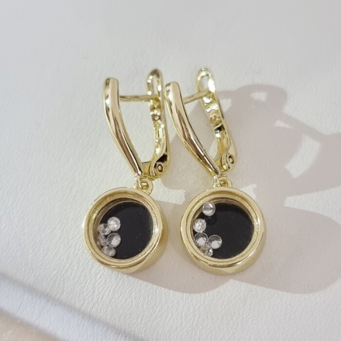 Серьги ювелирная бижутерия Итальянское золото (покрытие желтое 14к, арт.217.238