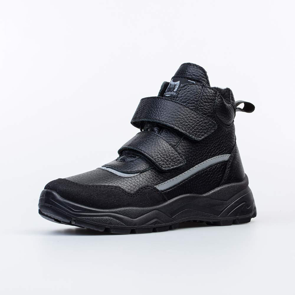 черный ботинки школьно-подростковые Нат. кожа