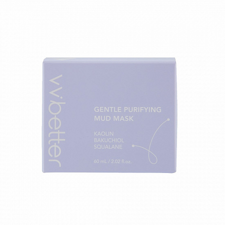 VVbetter Грязевая маска для лица с каолином, бакучиолом и скваланом / Gentle Purifying Mud Mask, 60 мл