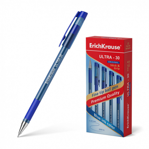 Ручка ULTRA-30 Stick&Grip, синий 