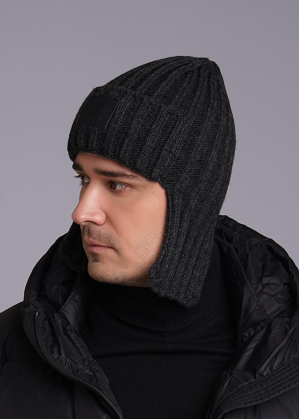 CLE 433962ап флис Шапка мужская 433962ап флис меланж т.серый