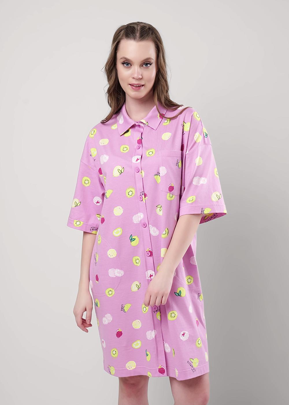 Ст.цена 1690р CLE LX25-1158 Халат женский LX25-1158 т.розовый/св.зелёный