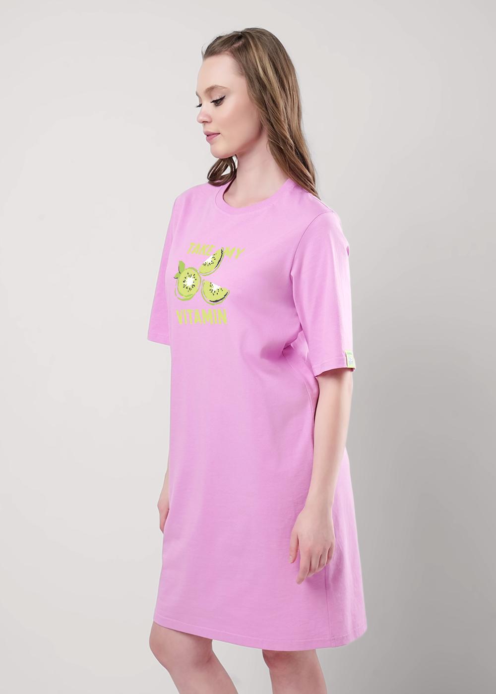 Ст.цена 1090р CLE LDR25-1158 Платье женское для дома LDR25-1158 т.розовый