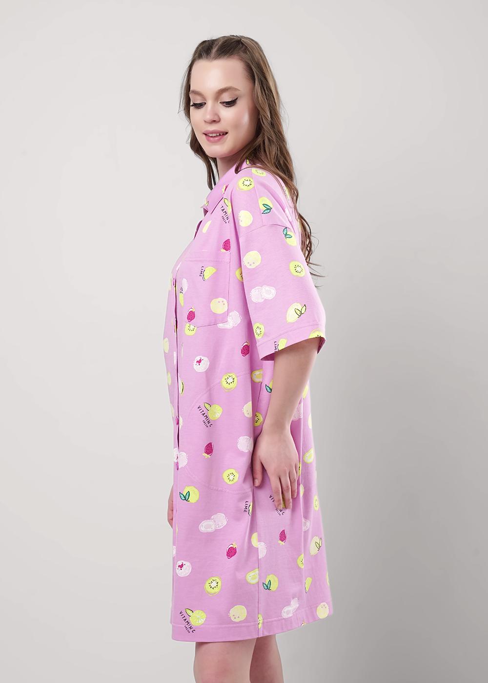 Ст.цена 1690р CLE LX25-1158 Халат женский LX25-1158 т.розовый/св.зелёный