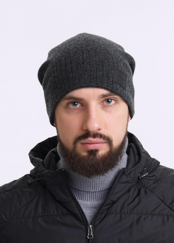 Ст.цена 610р CLE 433832шв Шапка мужская 433832шв меланж т.серый