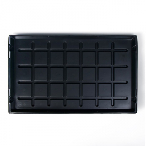 Поддон для рассады, 53 × 33 × 4.7 см, пластик, чёрный, Greengo