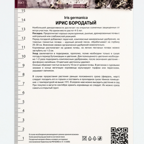 Ирис бородатый Найт Аул, р-р I, 1 шт, Осень 2025