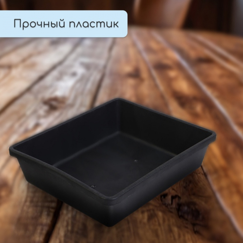 Ящик для рассады, 35 × 30 × 9 см, 6,5 л, пластик, чёрный