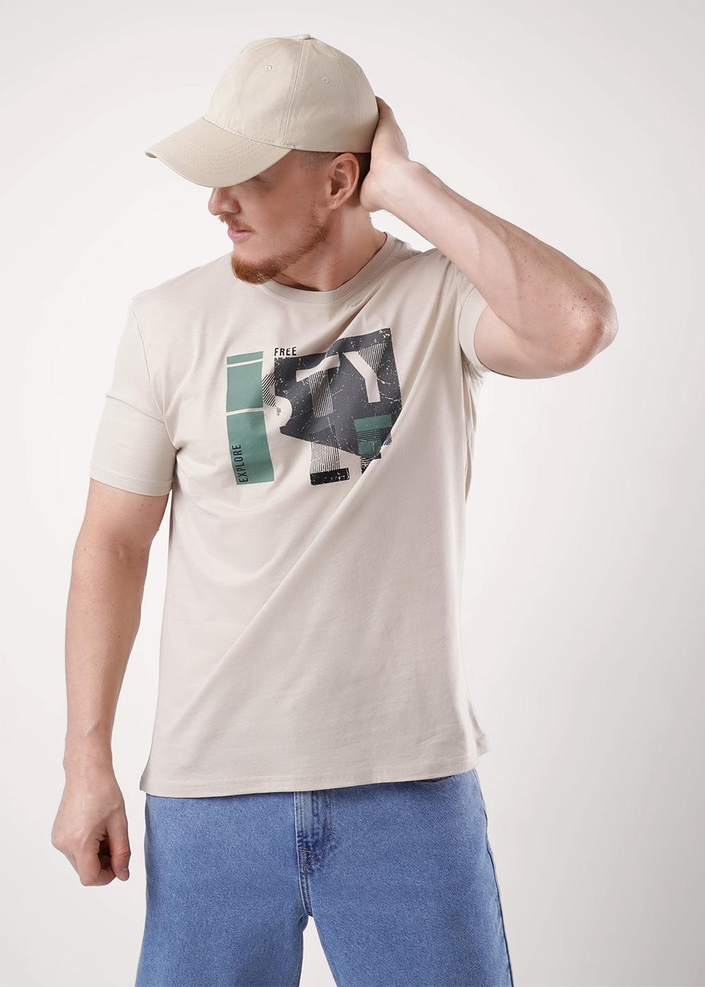 ЭЙС 600311/45ккп Футболка мужская 600311/45ккп бежевый