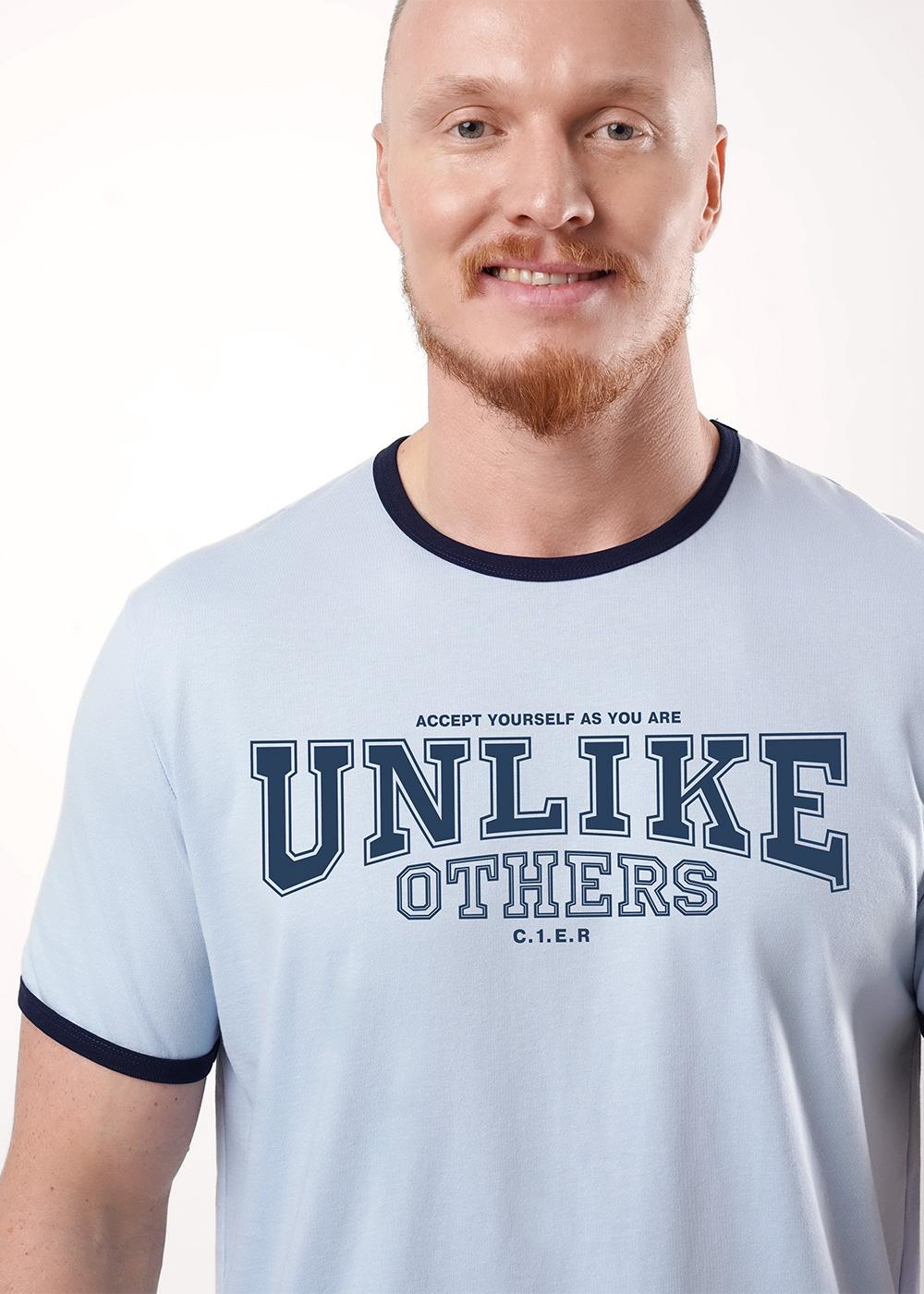 Ст.цена 699р CLE 552525/21кд_п Футболка мужская 552525/21кд_п св.голубой