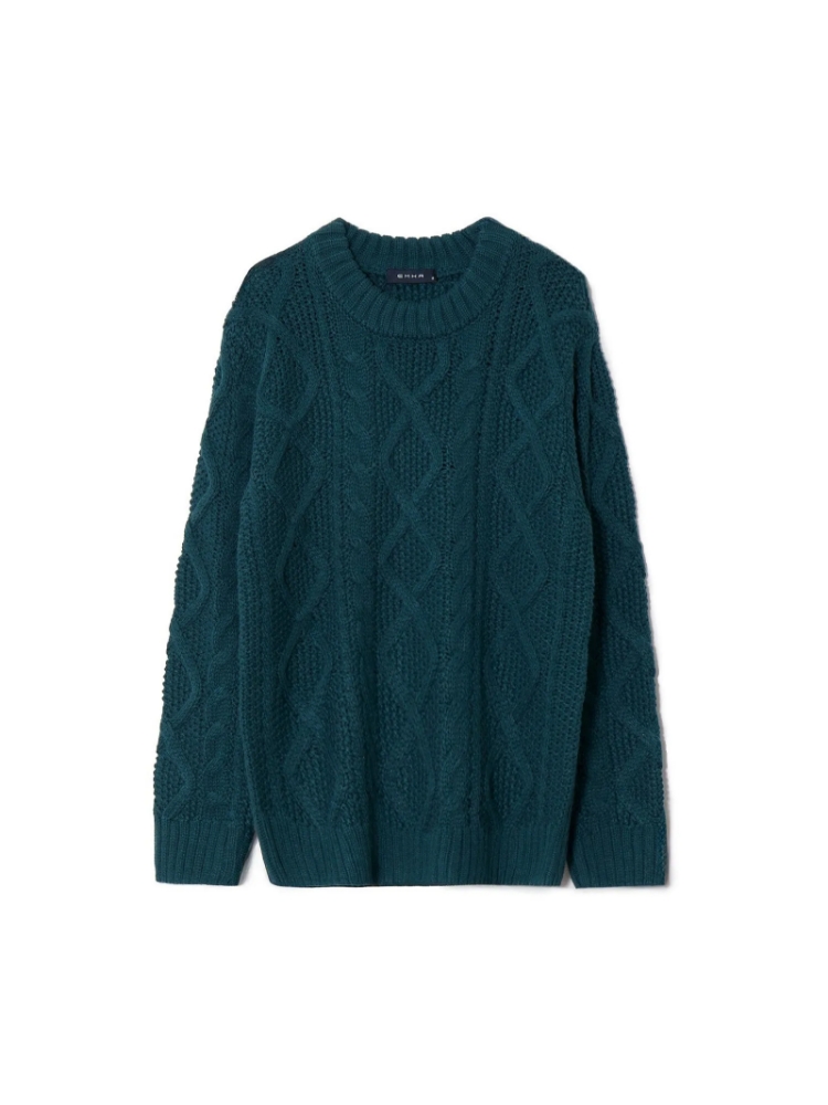 Джемпер с узорной вязкой из смесового хлопка ,
85% акрил, 15% шерсть ,