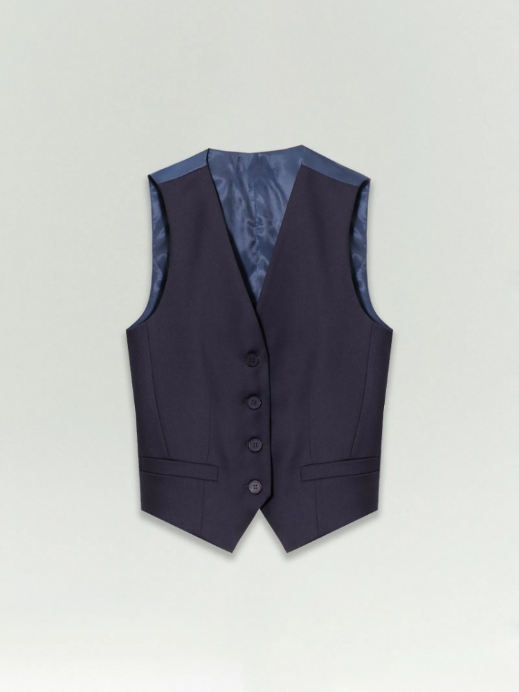 Однобортный жилет ,
60% вискоза, 37% полиэстер, 3% эластан ,