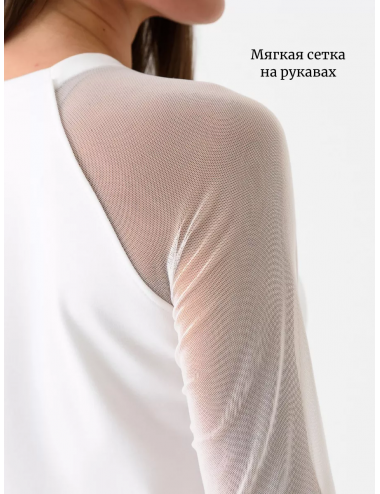 Платье с рукавом сеткой