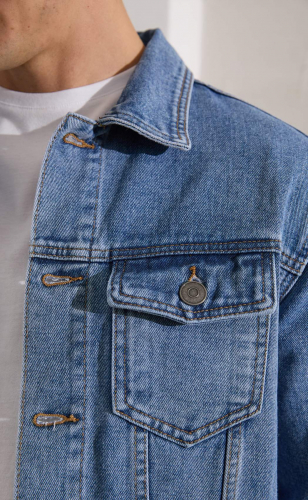 Куртка джинс P011-1336Rus middle blue