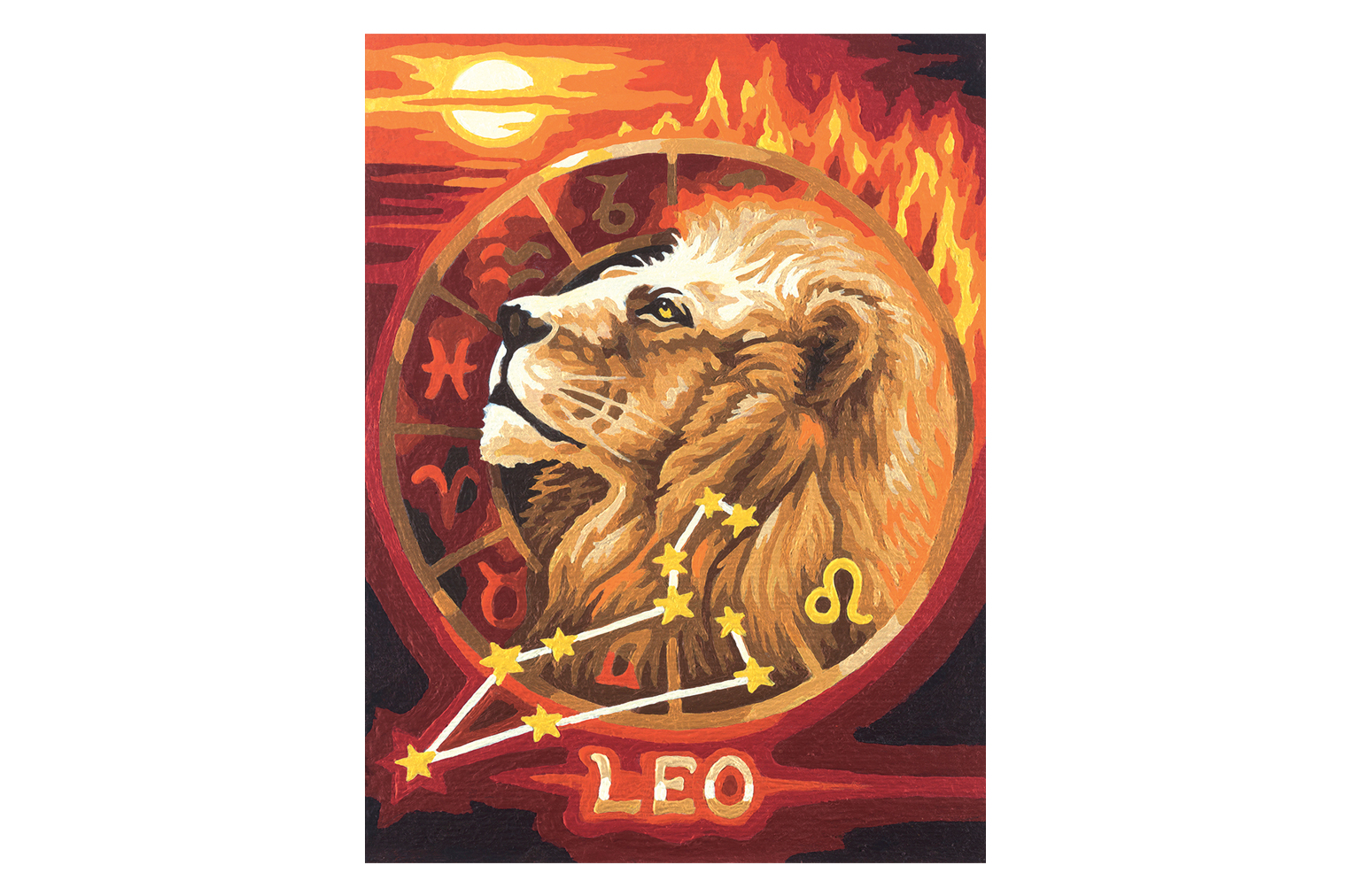 Картина знак зодиака Лев